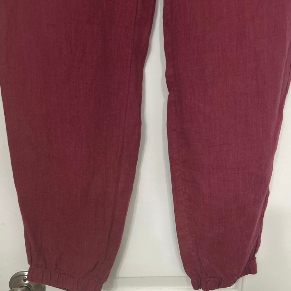 Athleta Retreat Linen Jogger Pants Coffeeberry 6 NWT Resort Vacation Summer - Picture 5 of 15